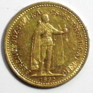 Mince Au 10 Korun 1892 kb Franc Ios - s02