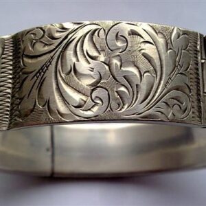 Ag náramek Starožitný stříbrný Art Deco OTEVÍRACÍ vzácný