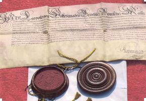 Dokument Císař Leopold 1661 Zplnoletnění Jan Bedřich hrabě z Valdštejna