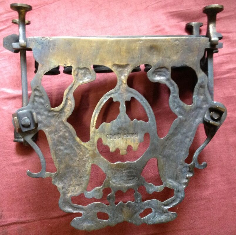 Židovská menora skládaná mosazná 7 ramen Svícen se lvy