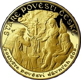 Zlaté mince Kolekce sada Numismatika Staré pověsti české