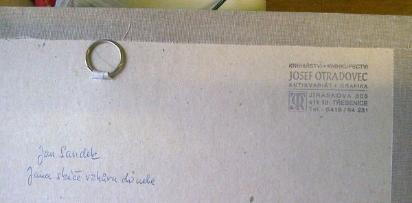 Jan SAUDEK - Jana skáče vzůru do nebe Zasklená pasparta