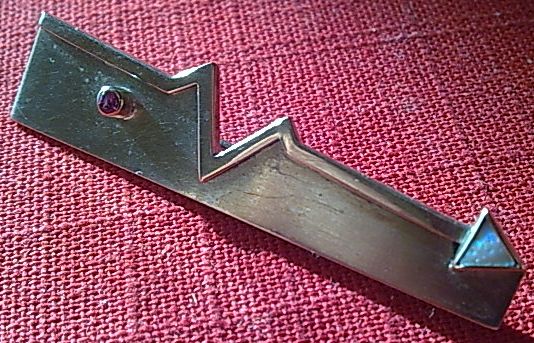 AuAg Brož Art Deco Rubin Opál Zlato stříbro