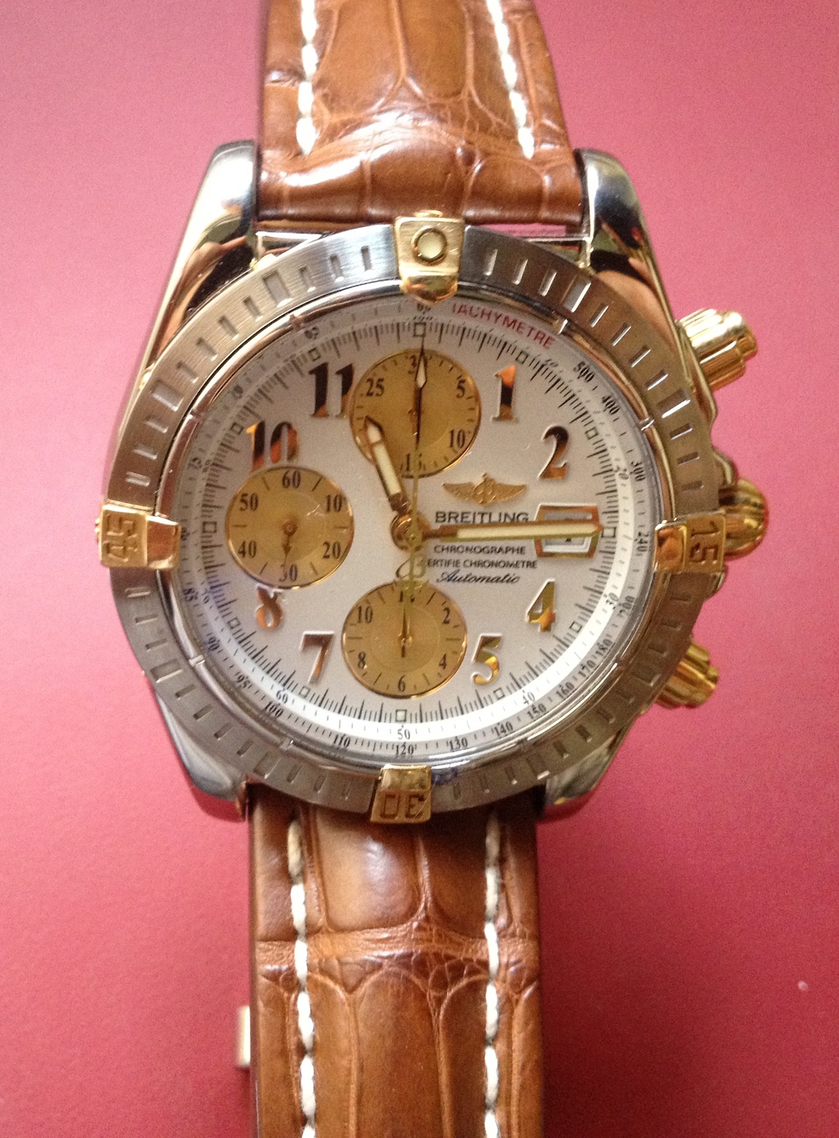 Náramkové hodinky BREITLING Chronograf Chronometr Automat Ocel Zlato 43mm