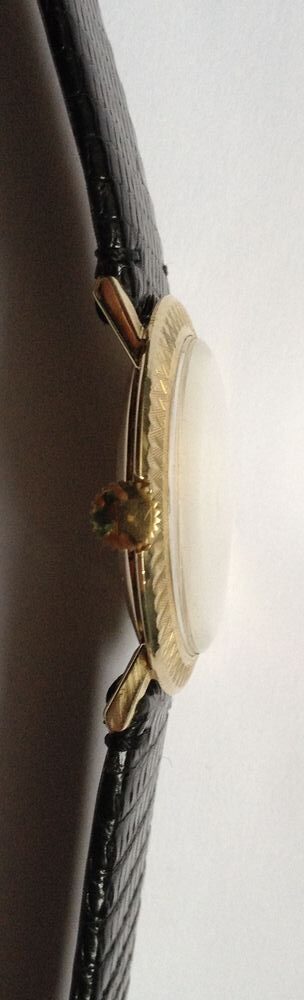 Hodinky OMEGA ultra slim 14kt GOLD 585 - náramkové mechanické - luneta guilosch