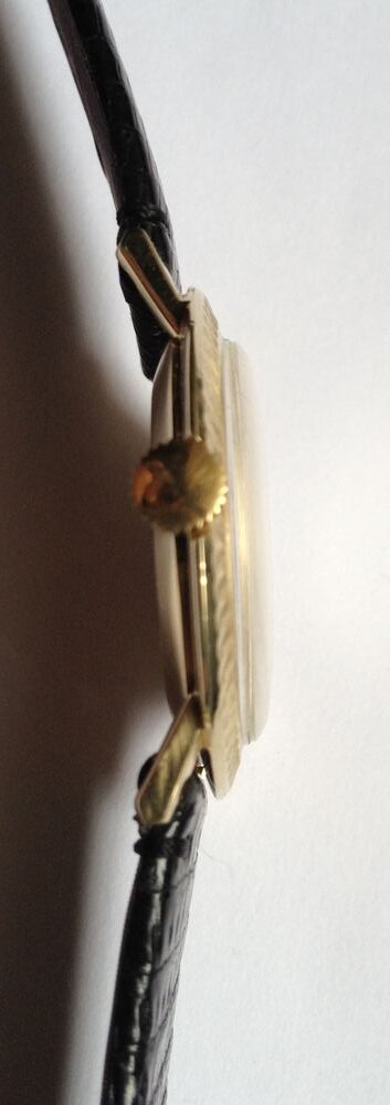 Hodinky OMEGA ultra slim 14kt GOLD 585 - náramkové mechanické - luneta guilosch