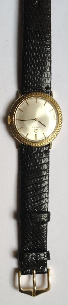 Hodinky OMEGA ultra slim 14kt GOLD 585 - náramkové mechanické - luneta guilosch