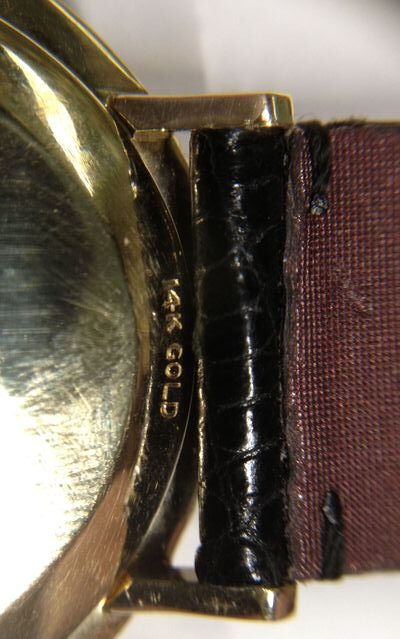 Hodinky OMEGA ultra slim 14kt GOLD 585 - náramkové mechanické - luneta guilosch