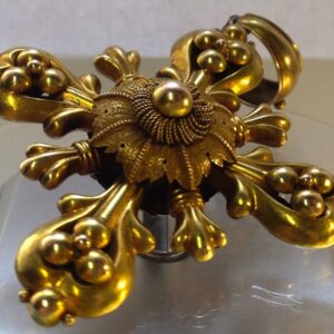 Duchovní kříž zlato Biedermayer 2stupeň 19.st VIDEO