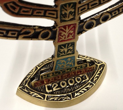 Menora cestovní Sedmiramenný židovský svícen v11cm