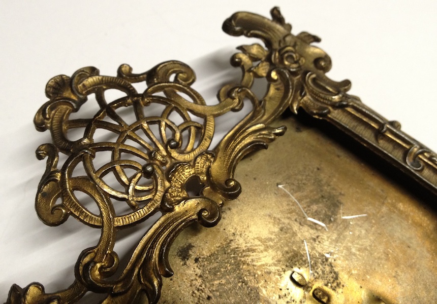 Rameček květinový historismus zlacený