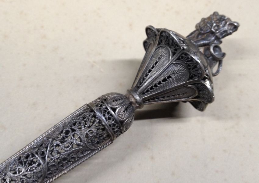 Židovské ukazovátko FILIGRÁN dvě strany