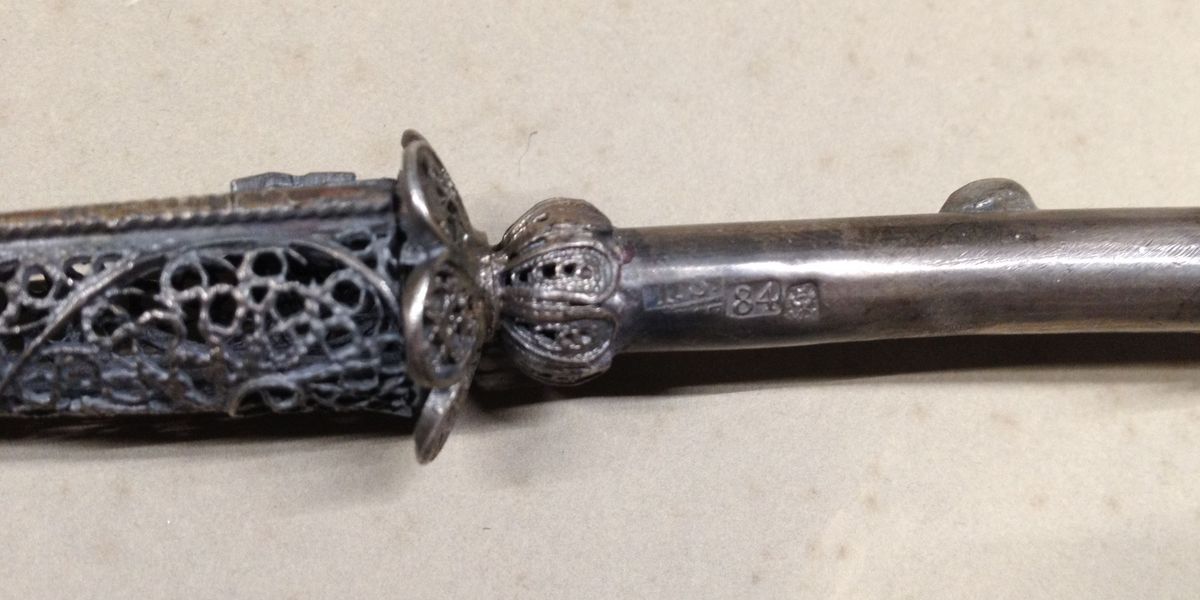 Židovské ukazovátko FILIGRÁN dvě strany